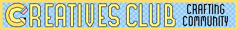 The text 'Creatives Club' beside smaller text reading 'Crafting Community'